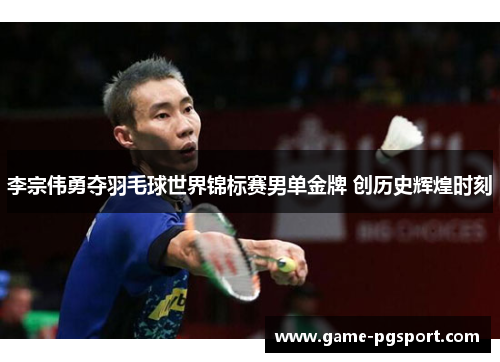 李宗伟勇夺羽毛球世界锦标赛男单金牌 创历史辉煌时刻